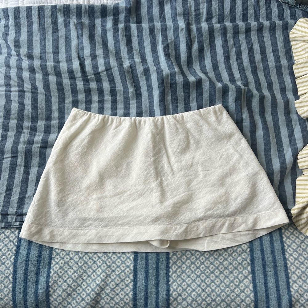 Free People Mini Linen Skirt